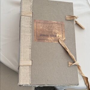 Restoration Hardware Gray and Cream Herbier Scolaire Book